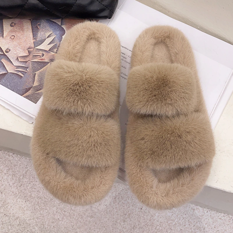 Miniaturbild: Women's Fur Fashion Cross-Band Warm Plush Shoes 