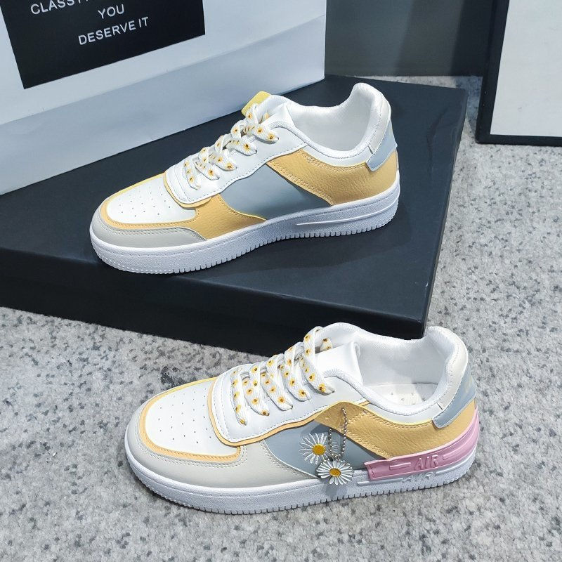 Miniature : Women's Leather Light White Sneakers