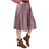 Thumbnail: Long High Waisted Skinny Velvet Pleated Skirt 