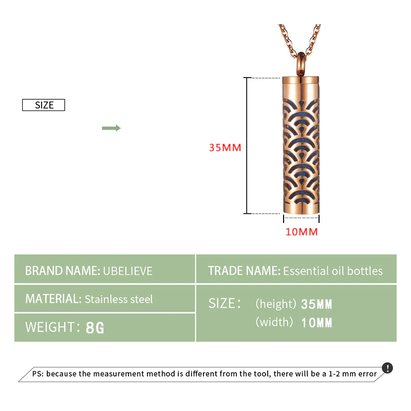 サムネイル： 316L Stainless Steel Essential Oil Aromatherapy Locket Necklace 