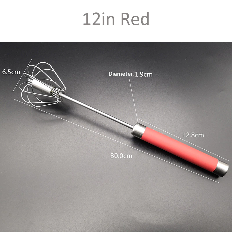 Miniatura: Manual Semi-automatic Egg Beater | Stainless Steel Egg Whisk