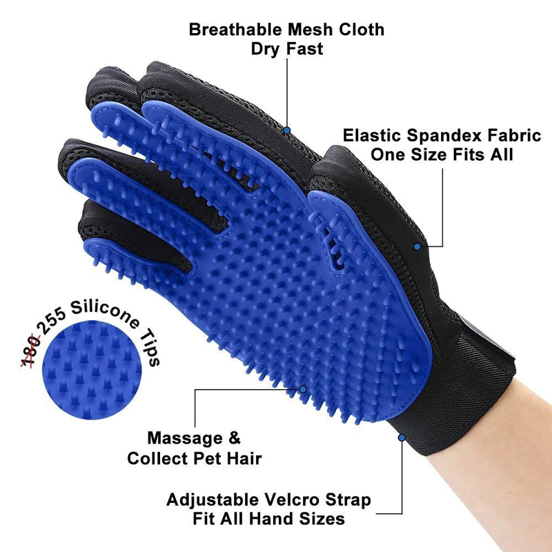 Miniatura: Silicone Pet Grooming Glove | Cleaning Deshedding Pets Removal Hairbrush 