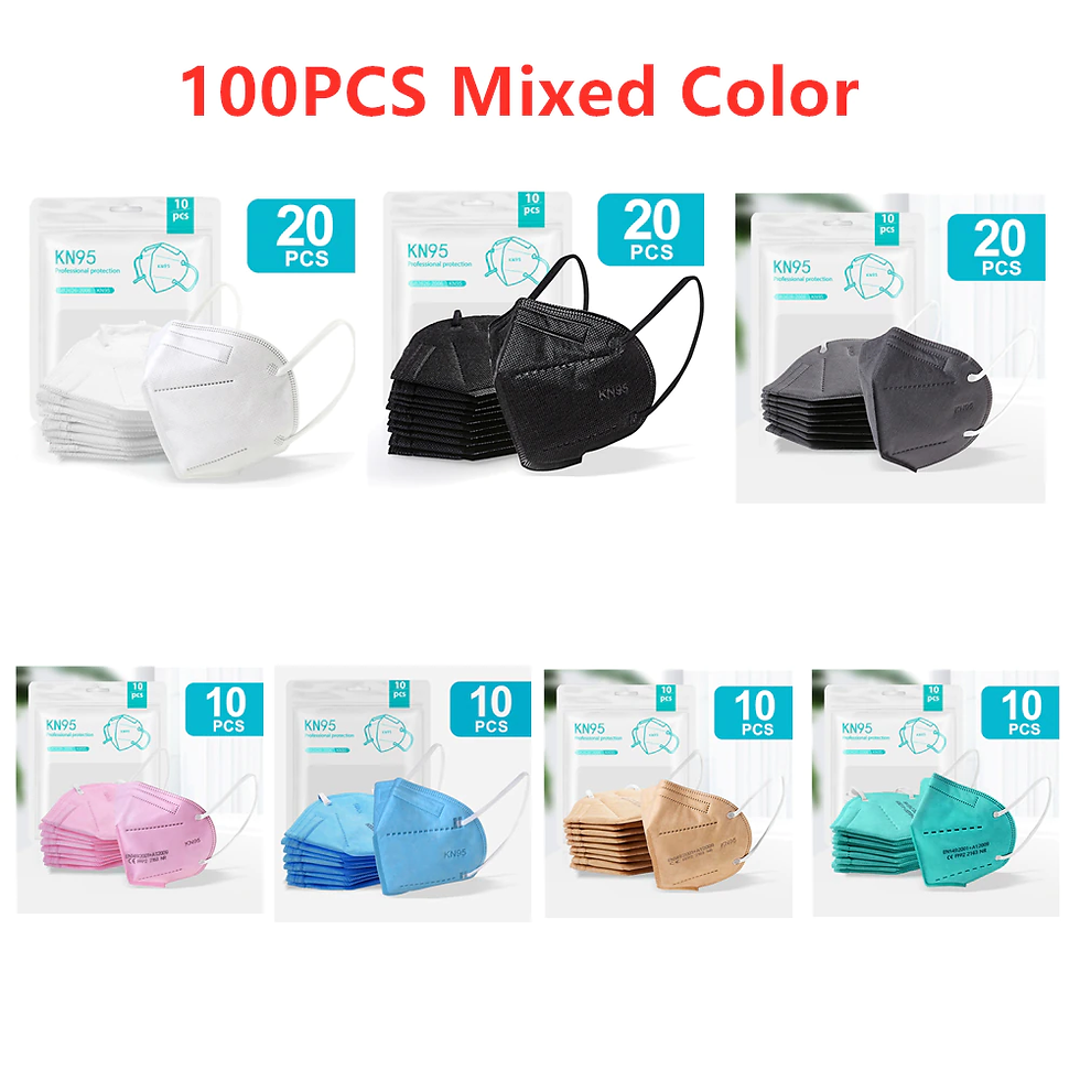 Miniatura: 5-200 Pieces KN95 Mask CE FFP2 Mascarillas 5 Layers Filter Protective Health
