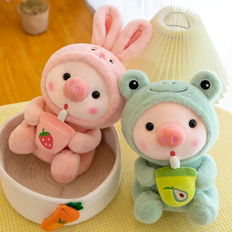 Thumbnail: Boba Pig with Animal Hood Plushie