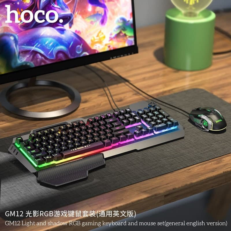 Thumbnail: GM12 Light and Shadow RGB Gaming Keyboard & Mouse Set (General English Vers