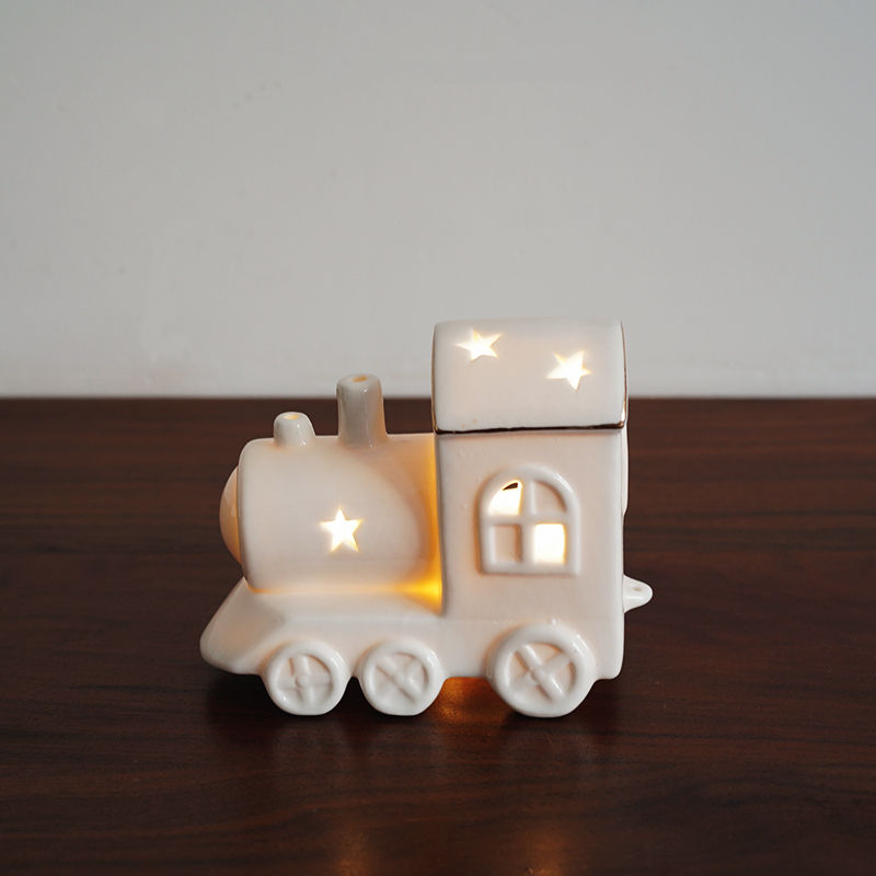 Thumbnail: Gold Rimmed Hollowed Out Desktop Lamp Ornament Christmas Decorations Home Ambian