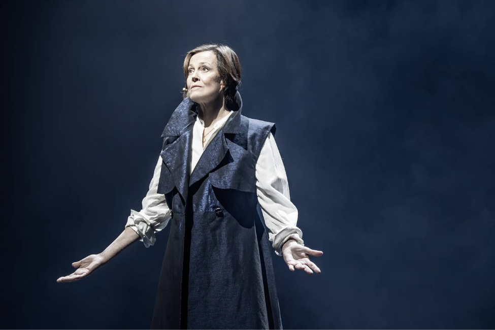 Sigourney Weaver in Jamie Lloyd's The Tempest. photo credit: Marc Brenner