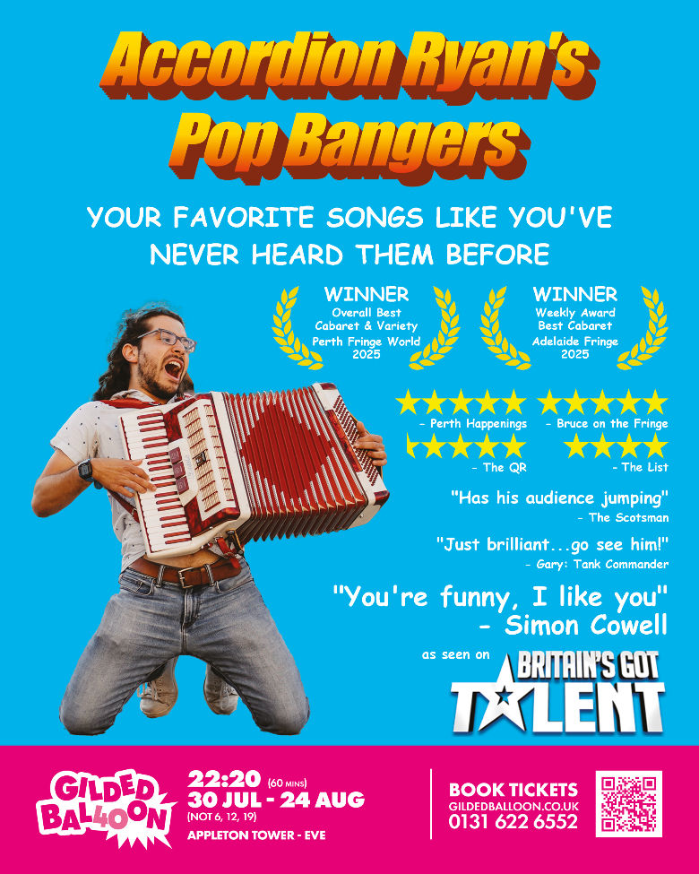 Accordion Ryan's Pop Bangers, Edinburgh Fringe 2025