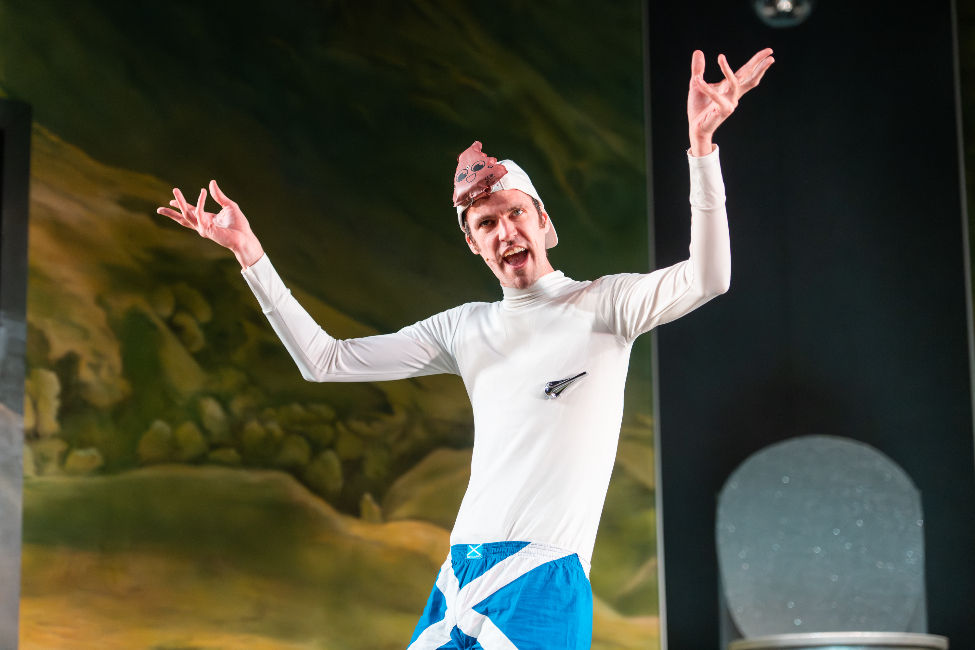 Tyler Collins as the toilet in SCOTS. Photo credit: Tommy Ga-Ken Wan