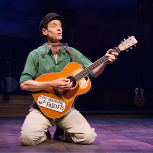David Lutken in Woody Sez. Photo credit: Roger Mastroianni