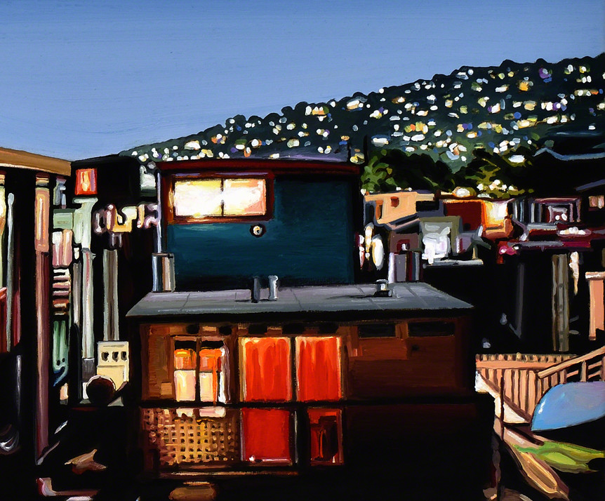 Sausalito Houseboats / Nocturne - Detail