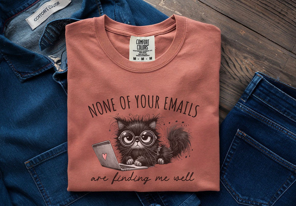 Thumbnail: No. None of your e-mails are finding me. Funny Graphic Tee - Terracotta
