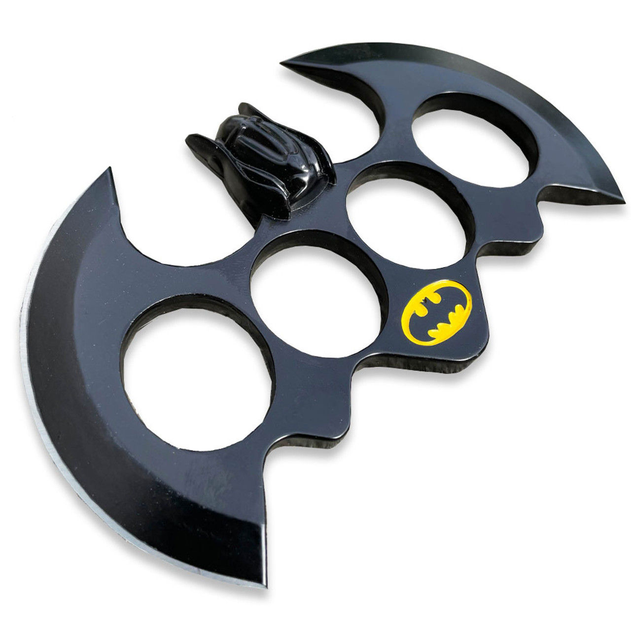 Self Defense Bat Metal Knuckles, Black Throwing Knife