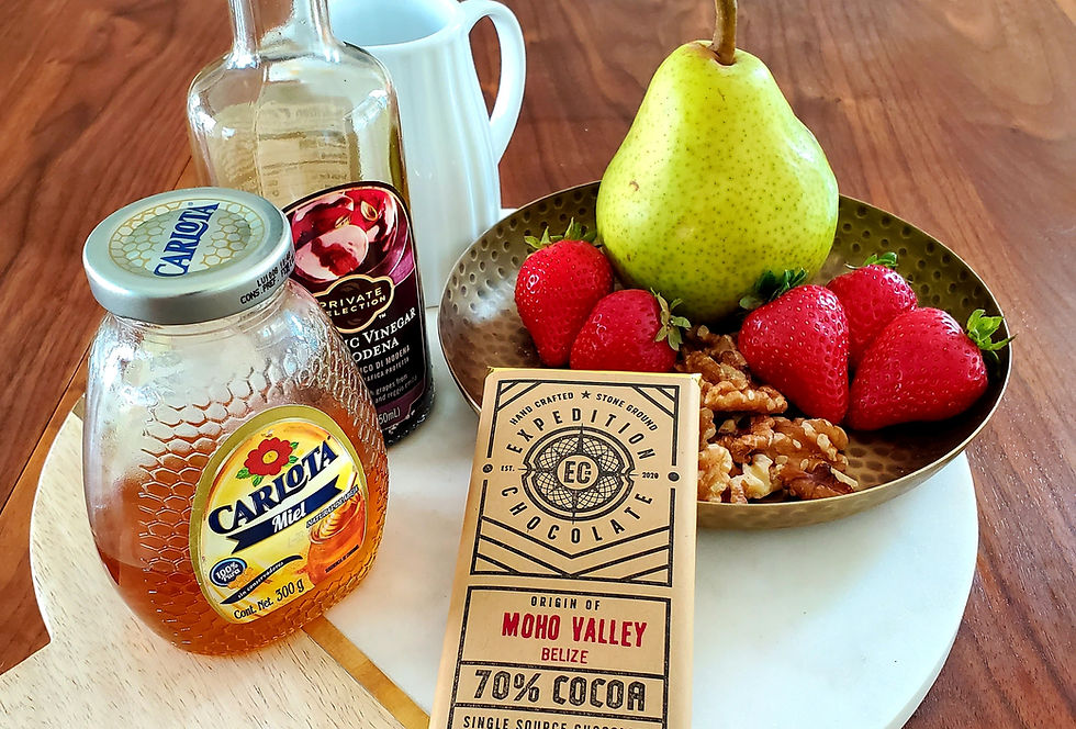 Ingredients for frozen hot chocolate.