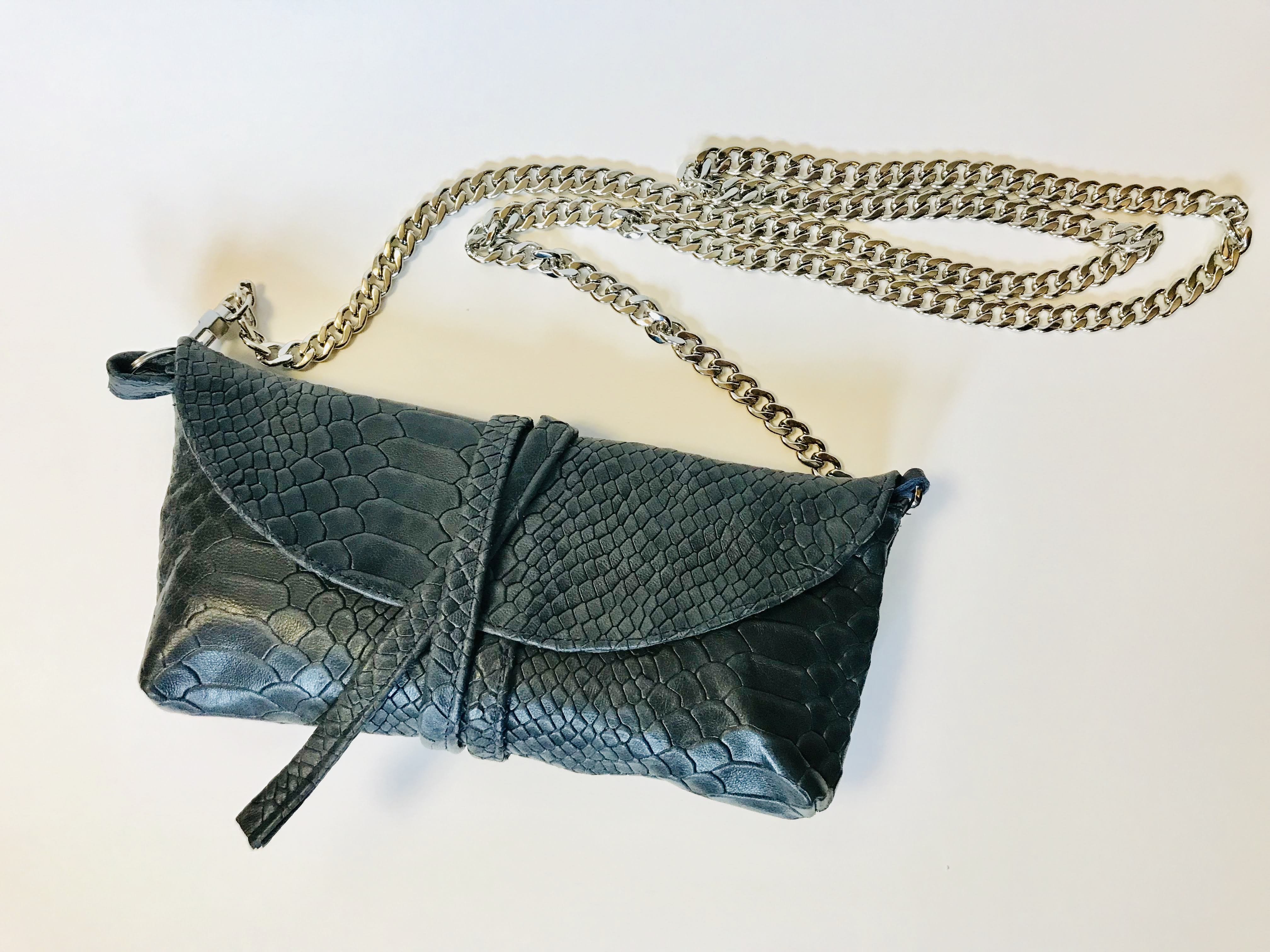 Snakeskin Clutch/Crossbody Bag
