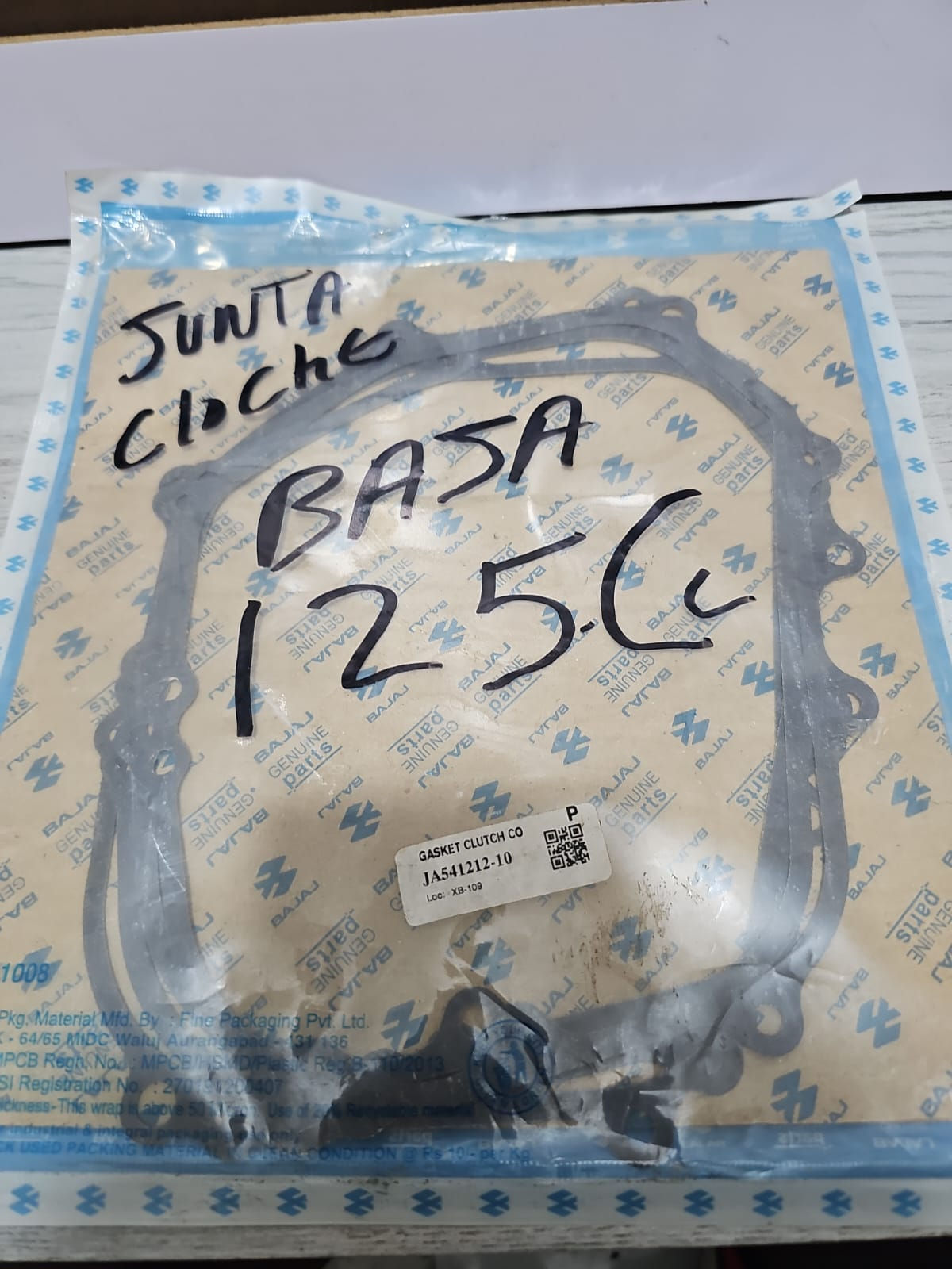 Empaque tapa de clutch / Empaque tapa de embrague / Gasket clutch cover