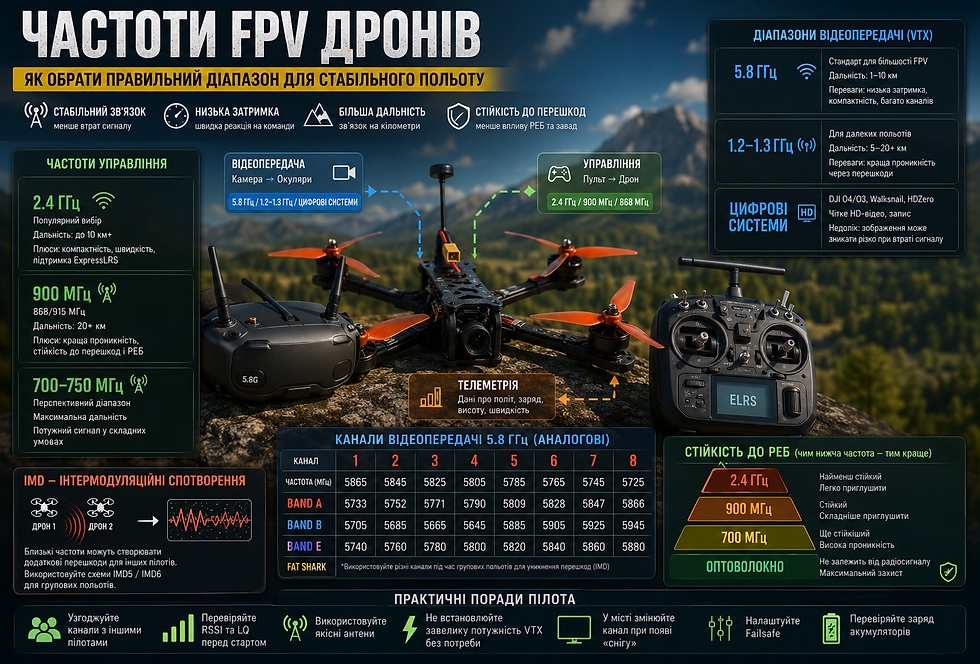 Частоти FPV-дронів