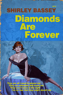 Diamonds Are Forever 1971 James Bond ReBond vintage spy artwork