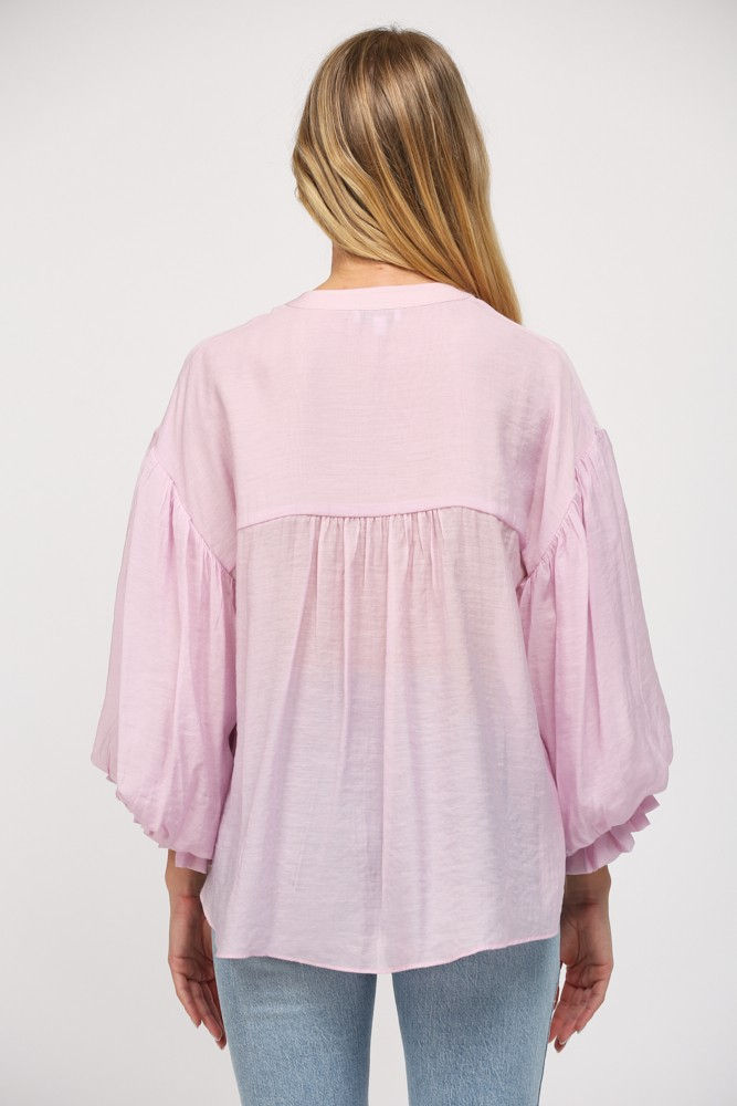 Thumbnail: Feminine Grace Puff Sleeve Blouse