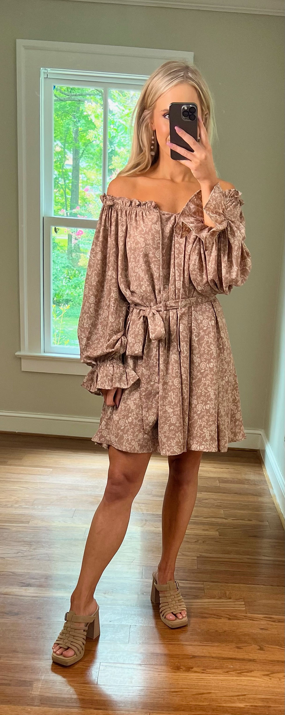 Love Story Voluminous Sleeve Mini Dress
