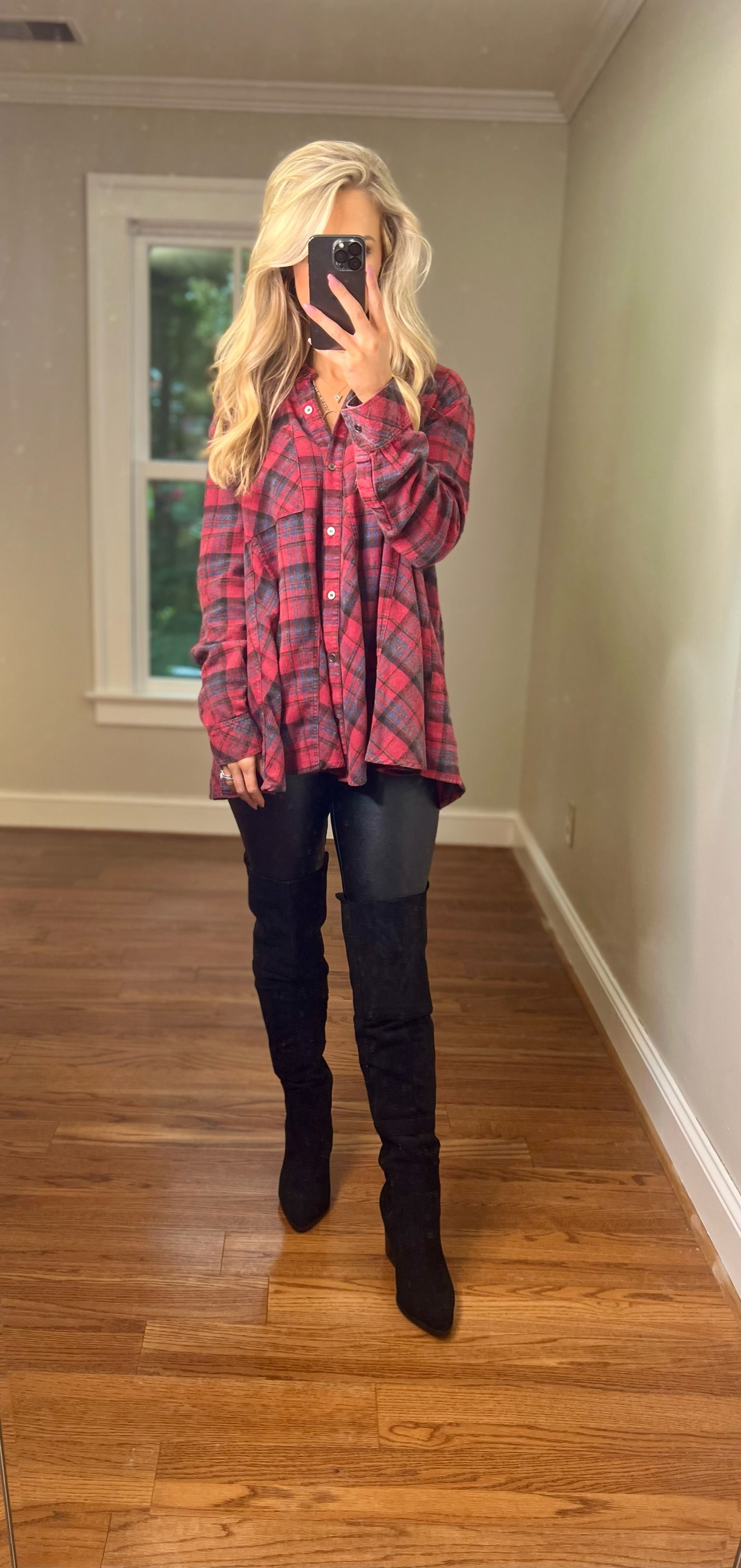 High Rise Super Skinny Black PU Jean