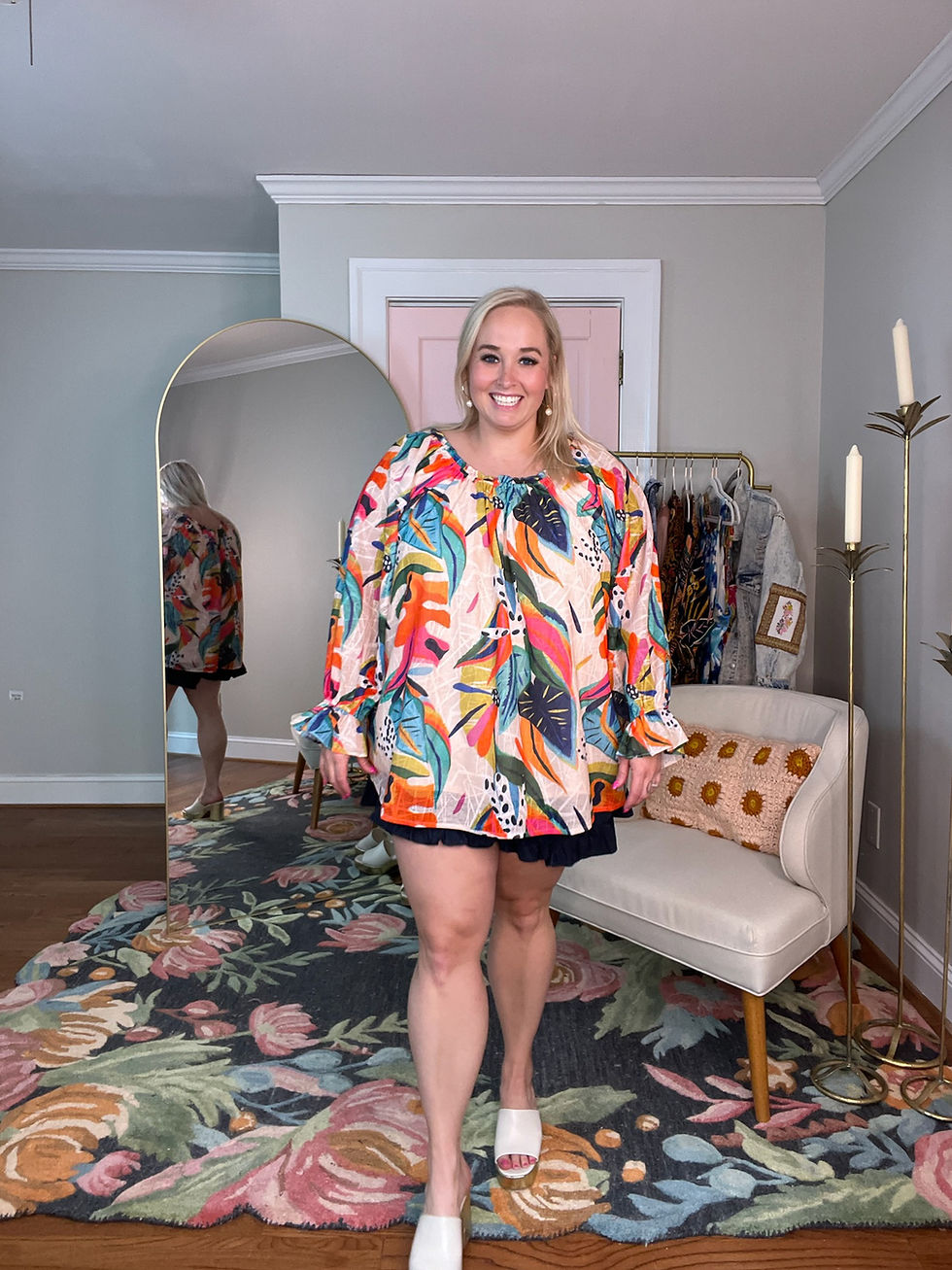 Thumbnail: Abstract Off Shoulder Blouse Curves