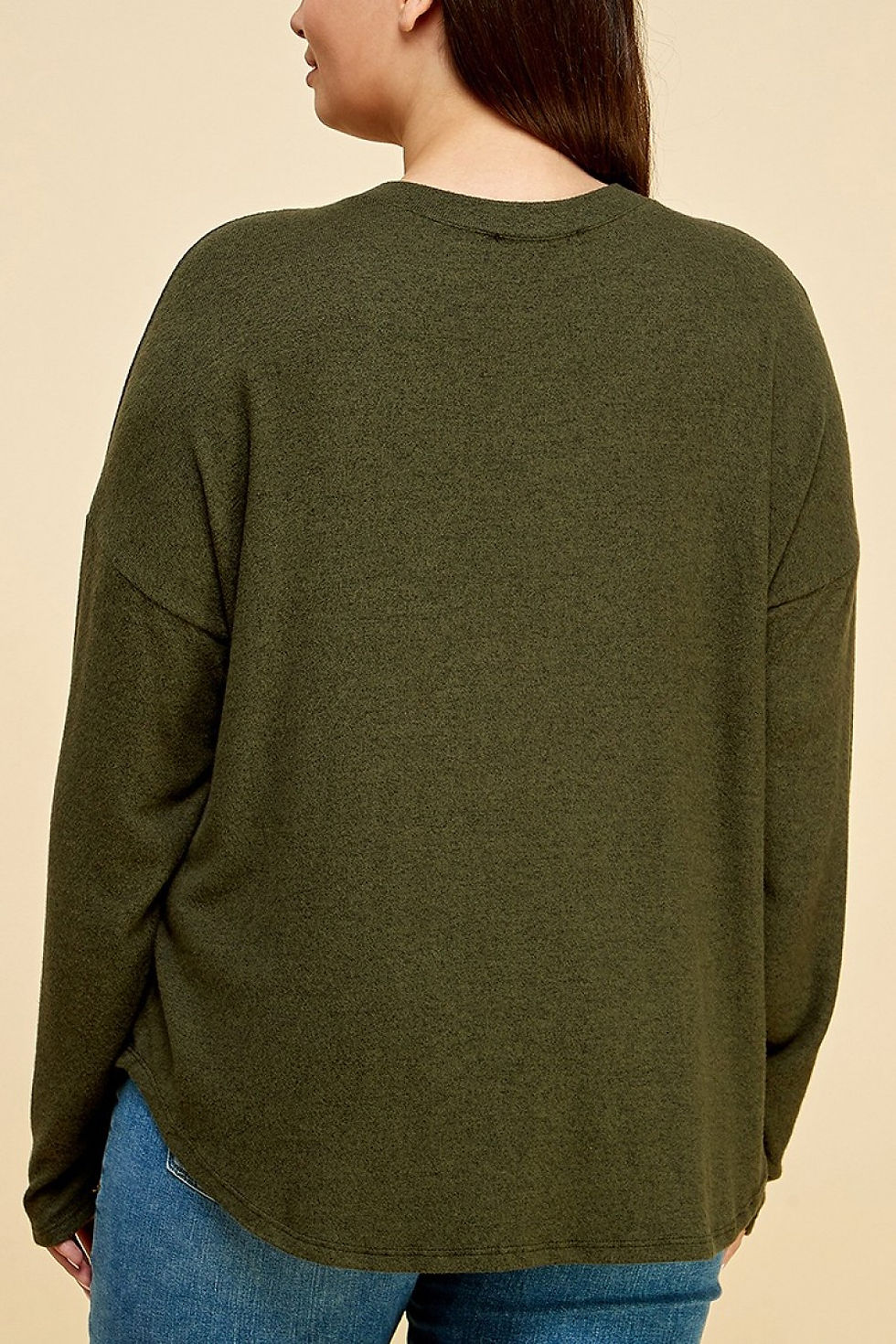 Thumbnail: L/S V-neck Brushed Hacci Curves