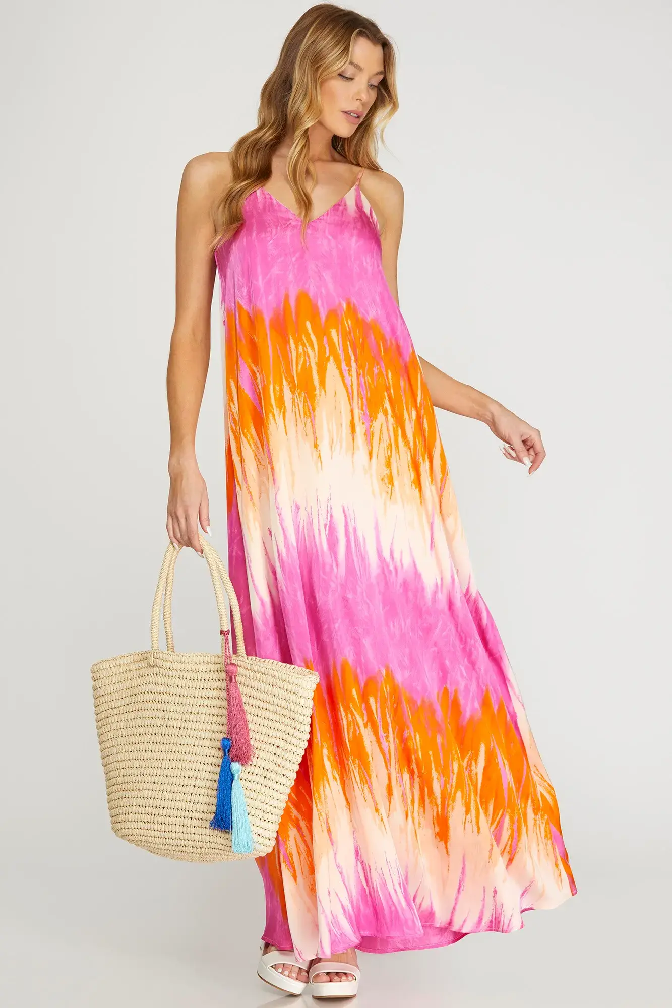 Tropical Flame Maxi Dress