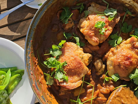 Crispy Chicken Thighs With Coconut Squash Curry