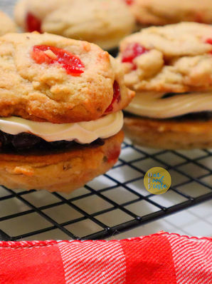 Cherry & Almond Mince Pie Sandwich Cookies