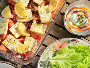 Lemon & Ricotta Traybake With A Zesty Dip