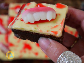 Halloween Vampire Traybake Cake