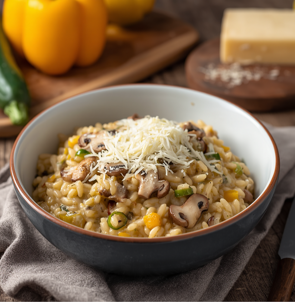 Creamy Vegetable Risotto Recipe (With Requeijão) | Easy From Scratch Family Meal