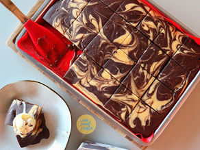 Chocolate & Caramel Marbled Sheet Pancake