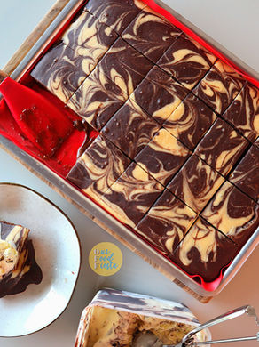 Chocolate & Caramel Marbled Sheet Pancake