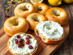 Cranberry & Lemon Zest Bagels (Sweet Homemade Bagel Recipe)