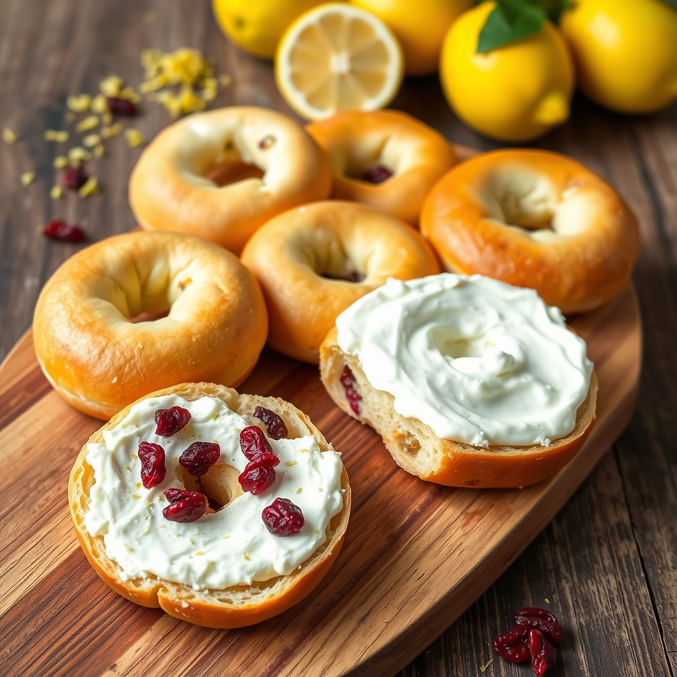 Cranberry & Lemon Zest Bagels (Sweet Homemade Bagel Recipe)