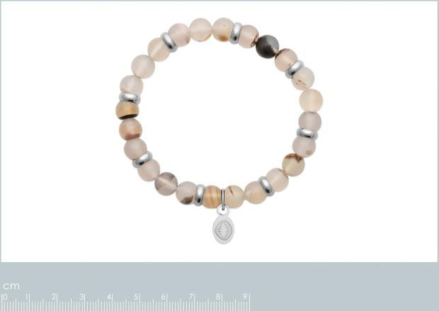 BRACELET ACIER ET PIERRES ONYX