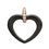 Miniature : PENDENTIF PO ROSE ET CERAMIQUE NOIRE GROS COEUR