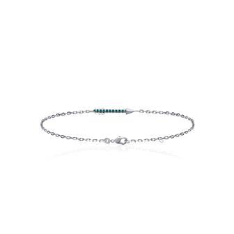 Miniature : COLLIER ARGENT FLECHE DE CUPIDON PS BLEUES