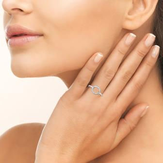 Miniature : COLLIER ARGENT ET ZIRCOS ROND