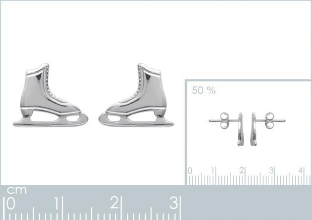 BOUCLES D'OREILLES ARGENT PATINS