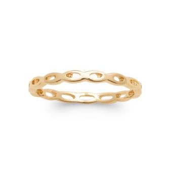 Miniature : BAGUE PLAQUE OR MOTIFS OVALE PERCE