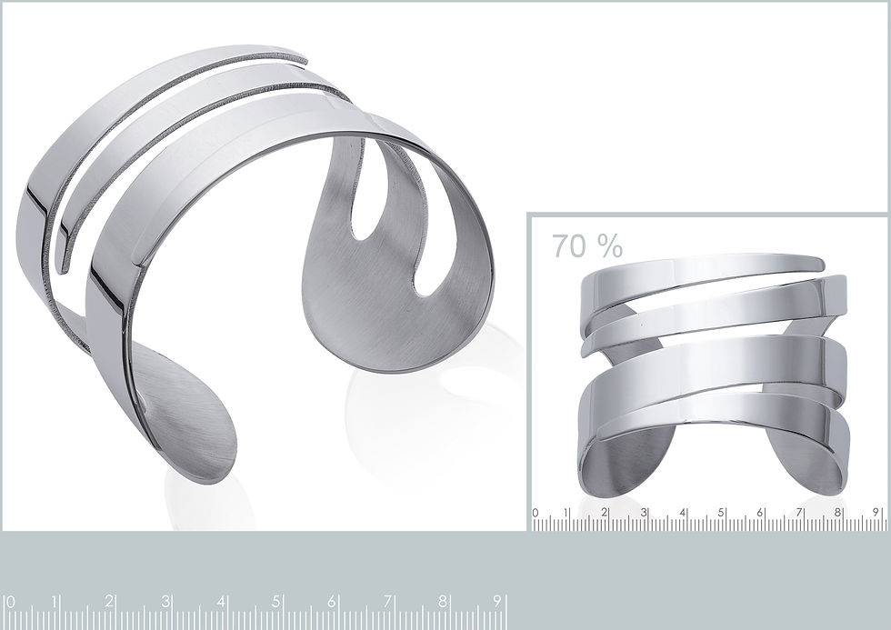 JONC ACIER 4 BANDES AJOUREES