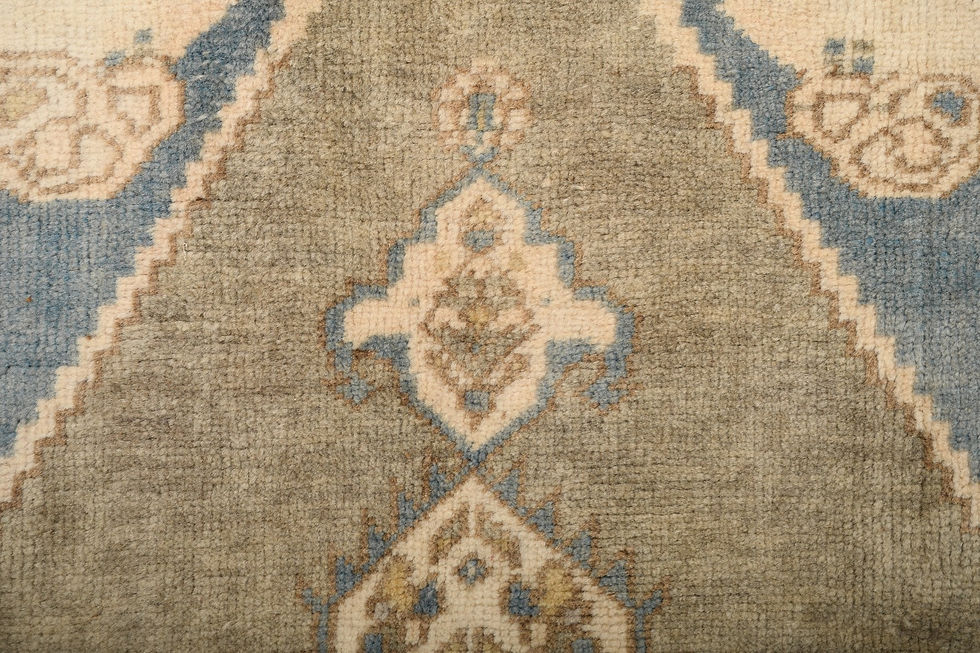 Thumbnail: 4x8 Vintage Turkish Oushak Rug BEIGE Handmade Wool Carpet Anatolian,1202
