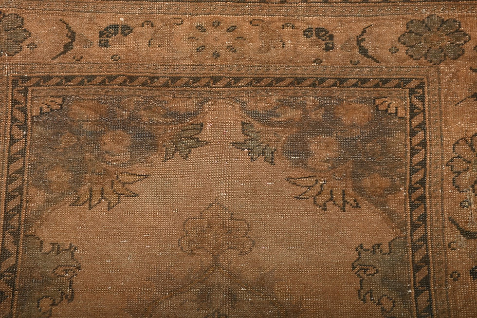 Thumbnail: 3x4 Brown Semi-Antique Turkish Sivas Wool Rug