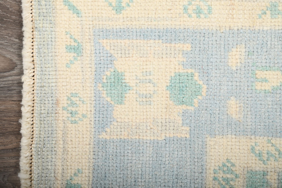 Thumbnail: Vintage Turkish Oushak Rug 3x5 Teal Handmade Wool Area Rug Oriental