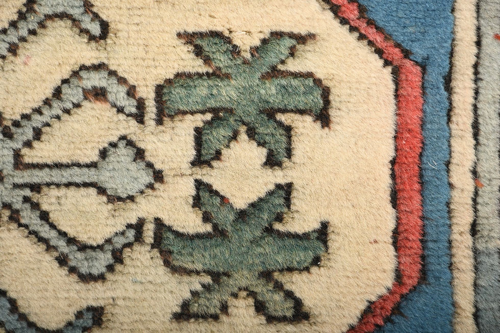 Thumbnail: 4x5 Blue Turkish Wool Rug