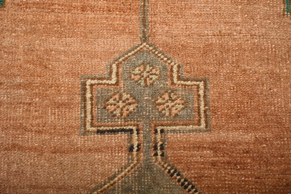 Thumbnail: 4x7 Vintage Turkish Sivas Rug Beige Handmade Wool Runner Area Carpet 1103