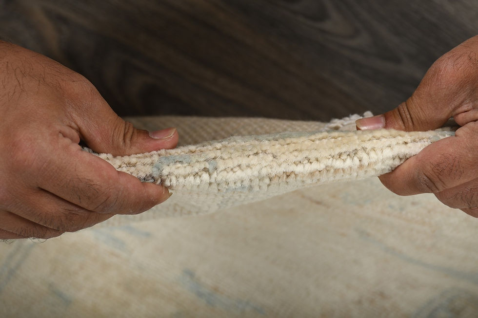 Thumbnail: 9x12 Beige Turkish Oushak Wool Rug